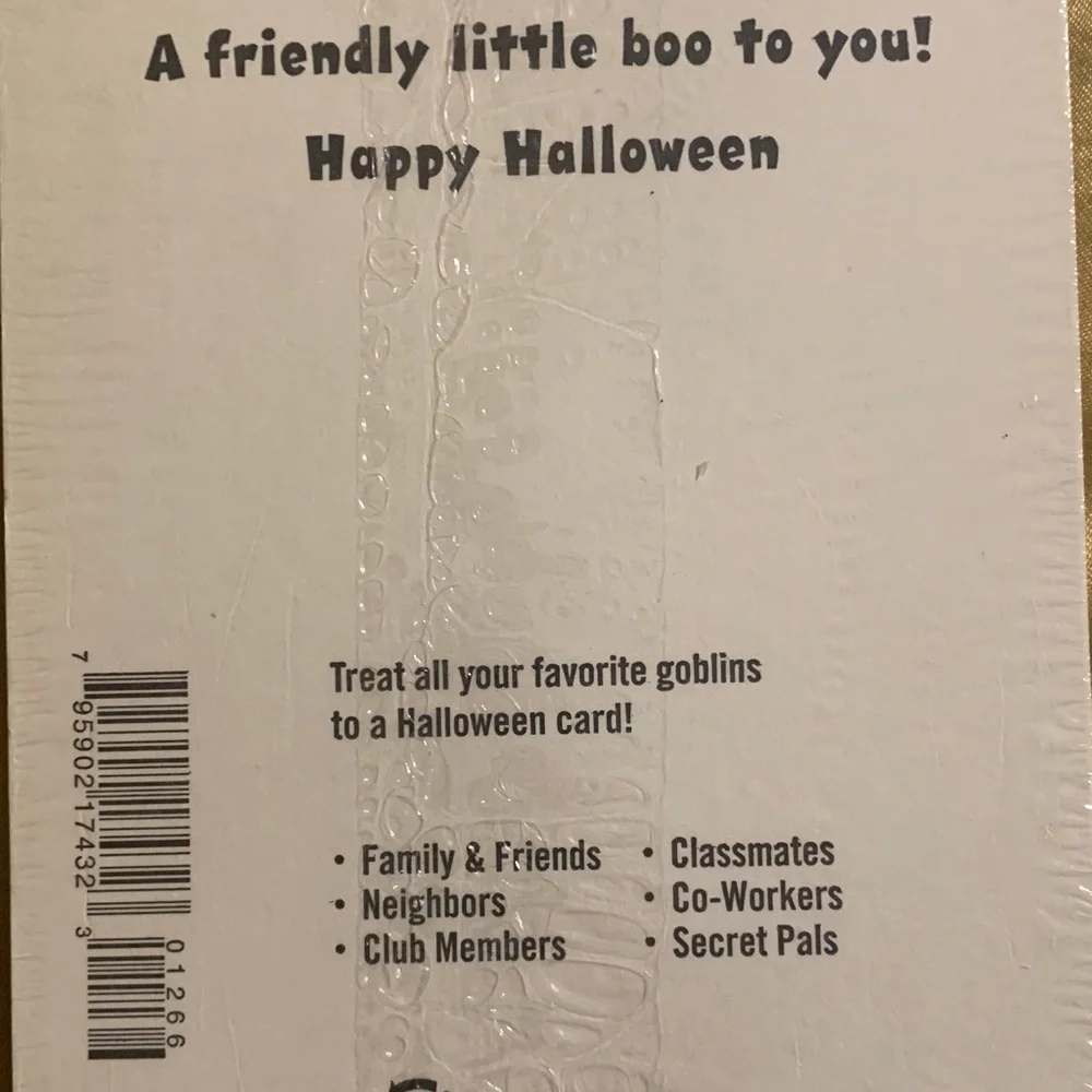 Hallmark Halloween Ghost Cards - Black, White, and Orange new in packaging